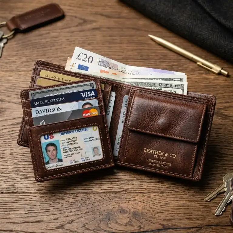 محفظة جلدية رجالية فاخرة